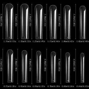250 clear extra long square nails Comfort Nail Art Nail Polish Manicure Cosmetic