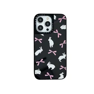 Casetify case suitable for iphone 14 15 pro max, 14 15 pro--- Mirror Bow Bunny Phone Case