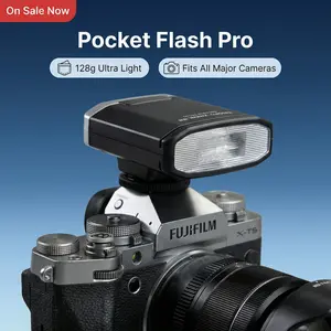 ZHENL Pocket Flash Pro | Ultra-Lightweight Mini On-Camera Flash | Perfectly Compatible with Fujifilm X-T5, Ricoh GR III, and Sony ZV-E10 | — A Portable Pocket Flash Designed Specifically for Street and Portrait Photography