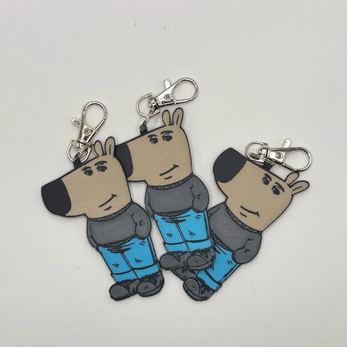 Chill Guy Meme Keychain - Handcrafted Keychain for Solo Vibe, Cool Vibe Accessory, Unique Gift for Friends & Meme Lovers