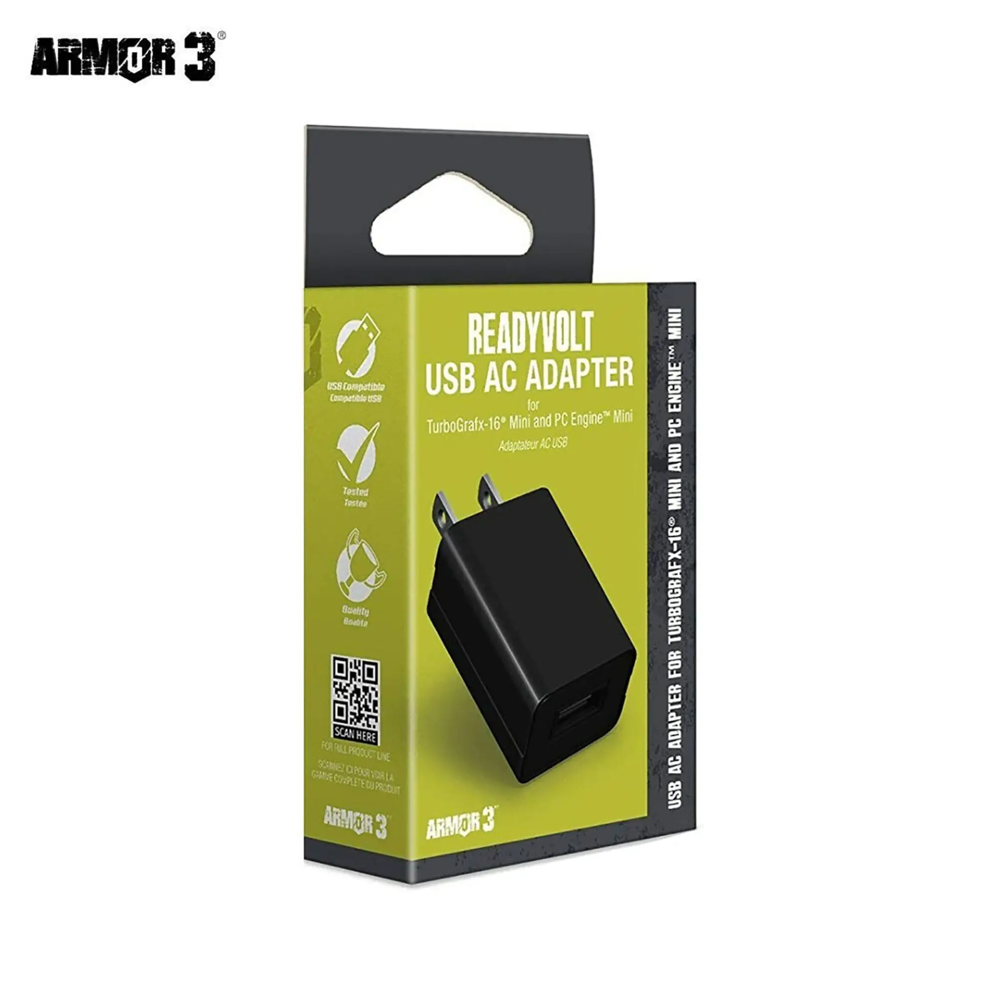 Hyperkin "ReadyVolt" Regulated Electronic Mobile Charging USB AC Charger with USB Output for TurboGrafx-16 Mini, PC Engine Mini