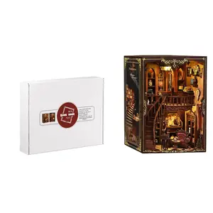 Ancient Rhyme Library Booknook Kit- Exquisite DIY Wooden Model for Bookshelf Display, Intellectual Development and Elegant