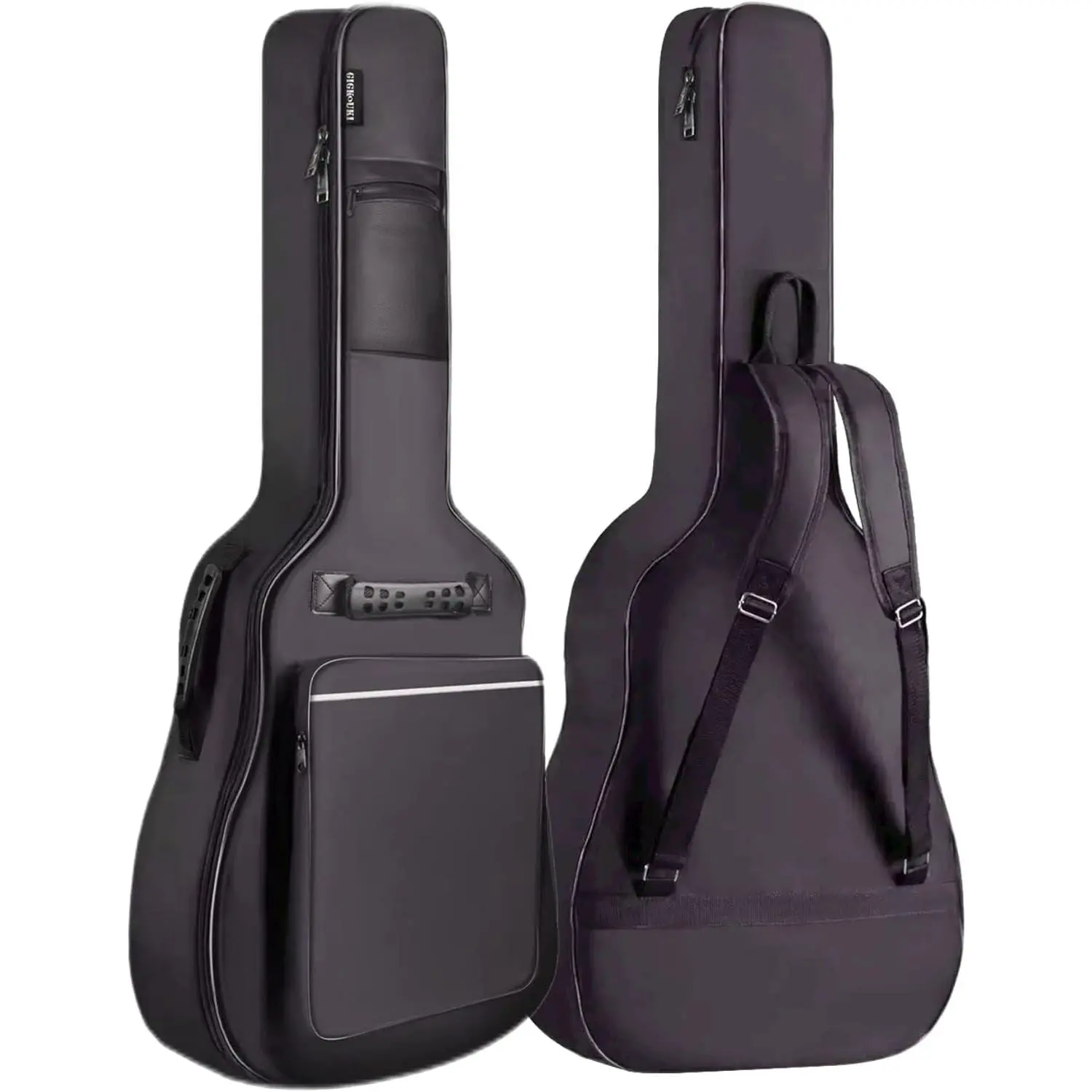 Guitar Bag 38 39 Inch Acoustic Guitar Gig Bag Soft Case 0.35 Inch Thick Padding Classical Guitar Backpack Large Pocket with Hanger Loop and  Strap(39 inch)