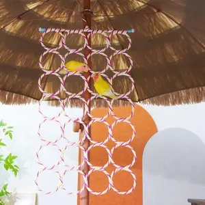 Parrot stand, climbing ring, bird nest toy, parrot bird stand net, windproof corner hideaway nest