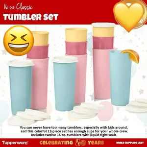 16 Oz. Vintage Tupperware Tumblers