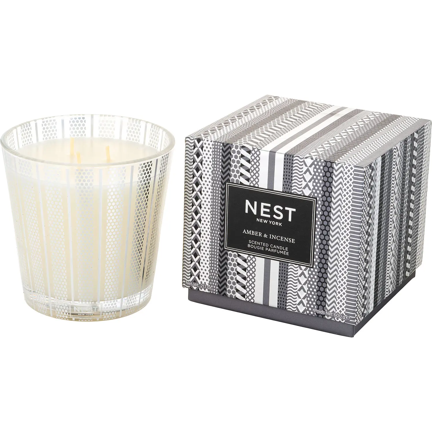 Nest Amber & Incense By Nest 3 Wick Candle For Unisex
