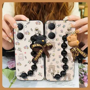 Cartoon Anti-knock Phone Case For VIVO T3 Lite 5G/IQOO Z9 Lite 5G Back Cover Waterproof Black pearl pendant cute Simplicity protective case Dirt-resistant silicone