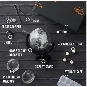 Globe Whiskey Decanter Set