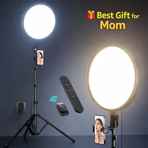 【MothersDayGift】Weilisi Large Ring Light with 72" Tripod Stand, 6500K Full-Screen Selfie Ring Light for Live Stream, YouTube, TikTok, Video Recording, Photography, Portable Ring Light Tripod for iPhone/Phone with Remote Digital Blue