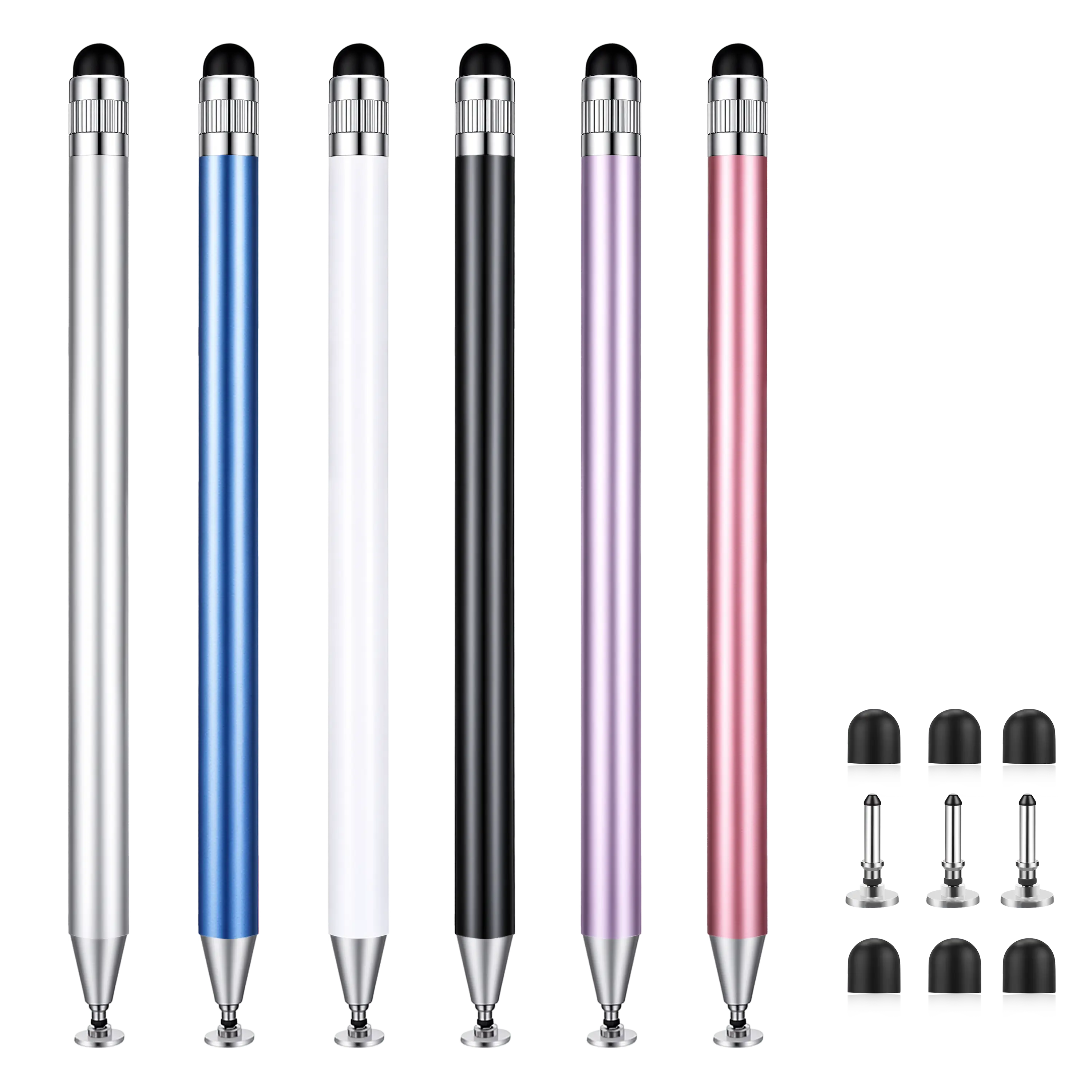 Stylus (6 Pcs),2-in-1 Stylus Pen for Touchscreen,High Sensitivity and Precision Stylus Pens for AYN Thor/switch/iPad/iPhone/Android Suitable for All Touch Screens