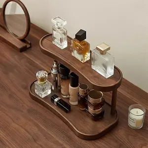 Home & Office Must-Have 2-Tier Wooden Cup Holder, No Assembly Needed, Minimalist Shelf, Space-Saving for Cups & Mugs, Pine Wood, Display Storage Rack