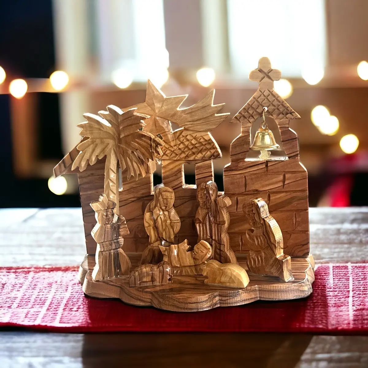Hand carved Olive Wood Nativity Scene made in Bethlehem