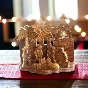 Hand carved Olive Wood Nativity Scene made in Bethlehem