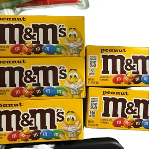 M&M's Peanut Chocolate Candies 3.1 oz Pack of 5 Indulgent Snack Bars