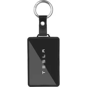 For Tesla Card Key Holder, Transparent Soft Card Key Cover for Model Y/3 Model S/X Cybertruck Accessories, Black
