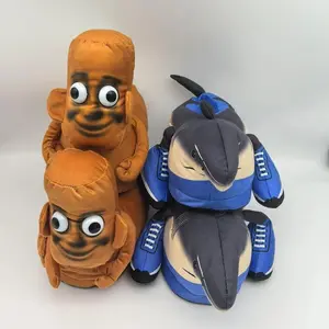 2025 New Fashion Italian Brainrot Tung Tung Tung Sahur Plush Slippers Tungtung Sahur Tralalero Tralala Shark Soft Plush Shoes