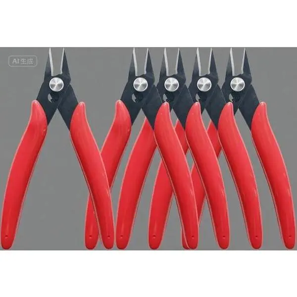 5-Pieces 5-Inch Spring Loaded Flush Cutters, Micro 170 Diagonal Cutting Pliers with Ergo Grip, Stainless Steel Precision Wire Snips for Workshop Crafting (Small Wire, Trimming Plastic Parts) Multipurpose Hand Tool