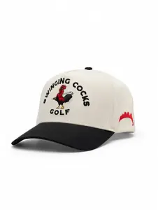 SCG Arch Cream on Black Canvas Golf Hat