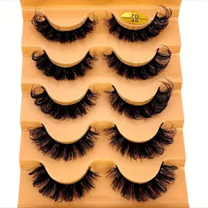 5 Pairs Cat Eye Eyelashes 3D Natural False Lashes Eyelash Extension Fluffy