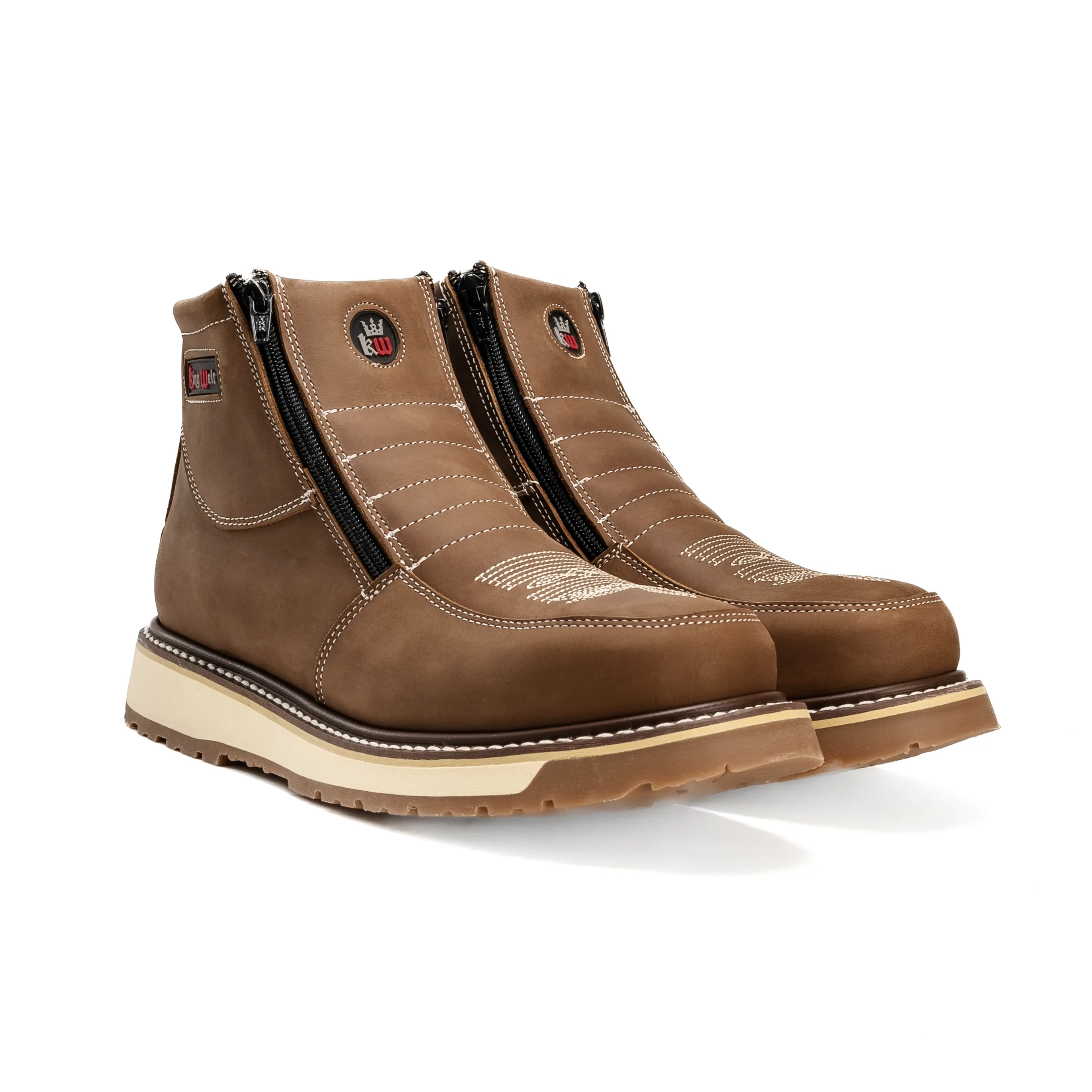 Western Flex 6" Zipper Double Density Sole Medallion Work Boots Western Flex 6" Zipper Double Density Sole Medallion Work Boots