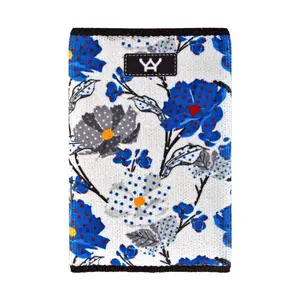 212 MAIN Men's Retro Blue Woven Elastic RFID-Safe Slim Front Pocket Wallet - Casual Trendy, Minimalist, RFID Card Holder (Model 1443), Casual Trendy Wallet