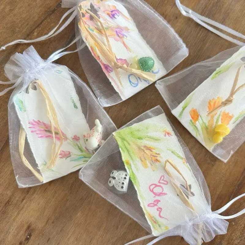 Custom Hand Painted Gift Tags with Unique animal figurines.  Designs for Personalized Presents