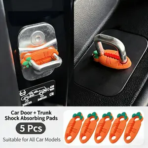 JOYTUTUS 5pcs Silicone Car Door Lock Protectors Cute Covers To Prevent Dust & Rust In Latch, Easy Snapon For Auto Truck RV Maintenance