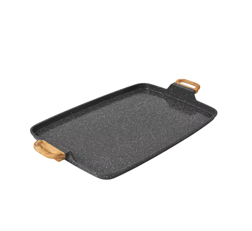 The Pioneer Woman Prairie Signature Cast Aluminum Double Griddle, Charcoal Speckle