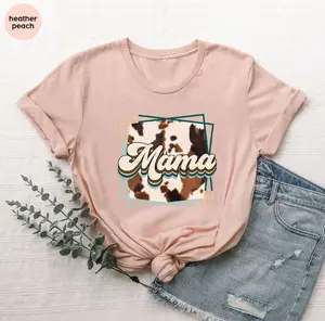 Mama T-Shirt, Mama Cow Print T-Shirt, Country T-Shirt, Mom T-Shirt, Cow T-Shirt, Country Mama T-Shirt, Mother's Day Gift, Mother's Day T-Shirt, Gift for Mom