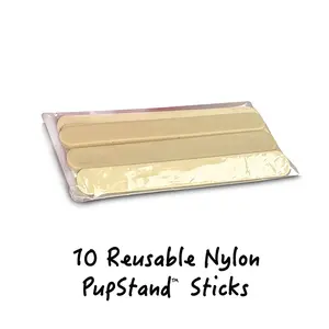 PupStand™ 10 Reusable Nylon Pup-Pop Sticks for Frozen Dog Treats Semi Chew-Resistant Dishwasher Safe Feeding Accessory