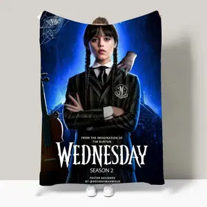 HOT TV W-WednesdayES ADDAMS Blanket Design Lightweight Throw Blanket For Dorms, Naps, Living Room, Office,Sofa,All-Season  Halloween gift Dream Weave Home