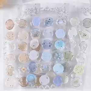 18pcs, Vintage Wax Seal Stamp Stickers, DIY Scrapbooking Journal Planner Decorations Stationery Envelope Sealing Tags