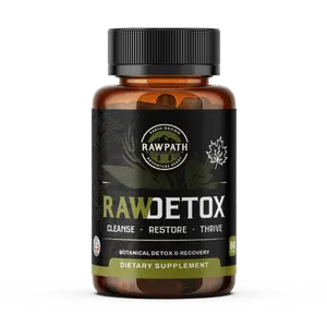 RAWdetox Botanical Detox and Recovery - Dietary Supplement with Milk Thistle Dandelion Burdock Root Turmeric for Liver Support and Detox