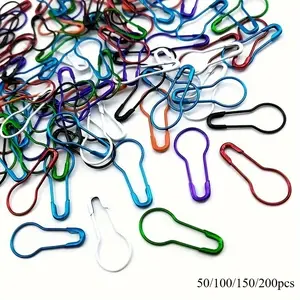 50/ 100/ 150/ 200-Piece Assorted Colors Metal Safety Pins For Sewing Tools, Clothing Tags, Diy Crafts & Marking Accessories