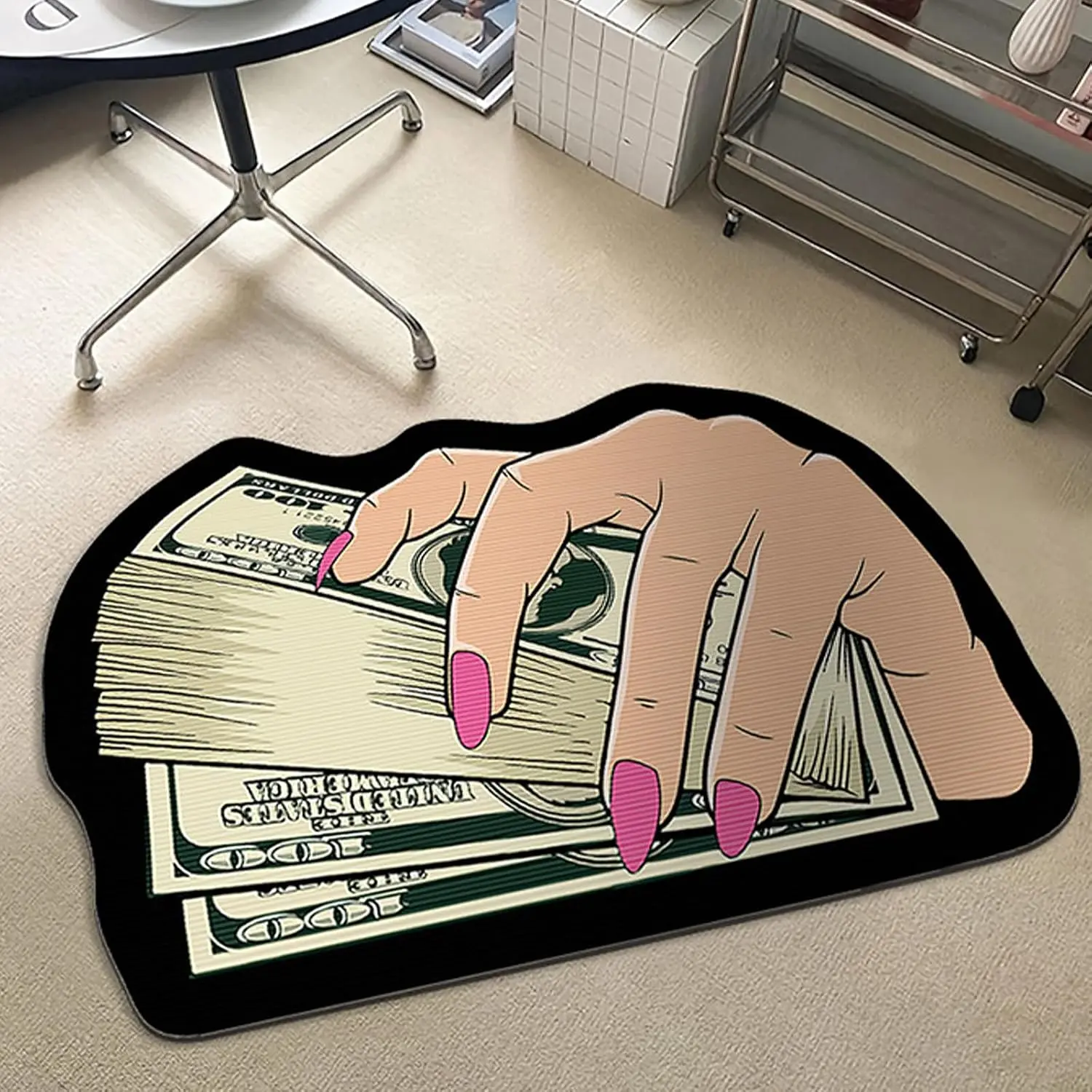 100 Dollar Bill Rug Art Money Carpet Cool Rugs for Bedroom Cozy Soft ...
