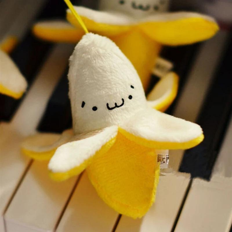 Super cute Banana Plush Stuffed Toys Dolls Little Yellow Banana Plush Cellphone Pendant Christmas Wedding Birthday Gift