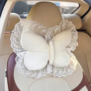 Elegant Floral Butterfly Shaped Lumbar Support Pillow - Soft, Durable Fabric Cushion for Office, Car Use, Hand Wash Only (Sports & Outdoor Protective Gear Accessory)