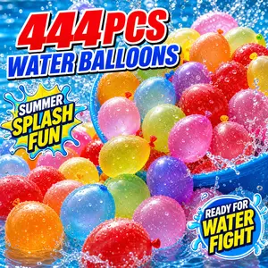 444Pcs Rapid-Fill Self-Sealing Water Balloons Mega Pack, Colorful Water Balloons for Kids’ Outdoor Play, Summer Pool & Backyard Party Supplies, Balloon
