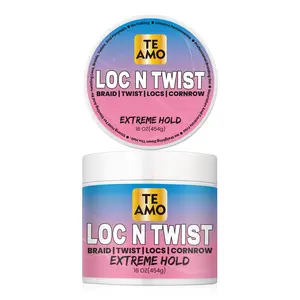 LOC N TWIST Braiding Gel - EXTREME HOLD 16 oz by TE AMO (Braids, Edges, Locks, Twist) Haircare Aloe