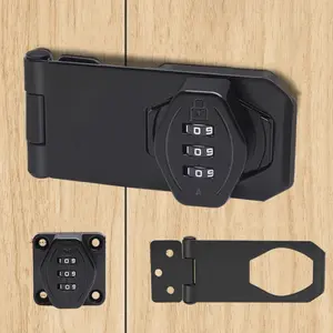 Heavy Duty Security Cabinet Door Combination Lock, Mechanical Keyless Door Lock with Rotary Latch for Home Garage, Office, Patio, Tool Cabinet, Storage Locker and Outdoor Cabinet Doors, Sturdy Precision Protection Lock