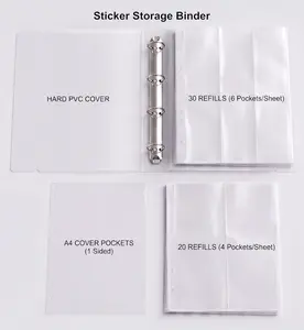 Standard Size Double Sided Sticker Storage Binder