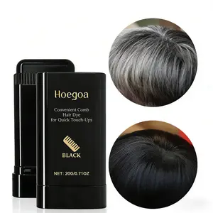 20g Temporary Hair Color Stick | Black Brown Dark Brown Instant Hair Dye Pen | Natural Gentle Non-Irritating Quick Touch Up & One-Day Color | Easy to Use, Washable, No Damage for Daily Hair Makeup hair dye comb