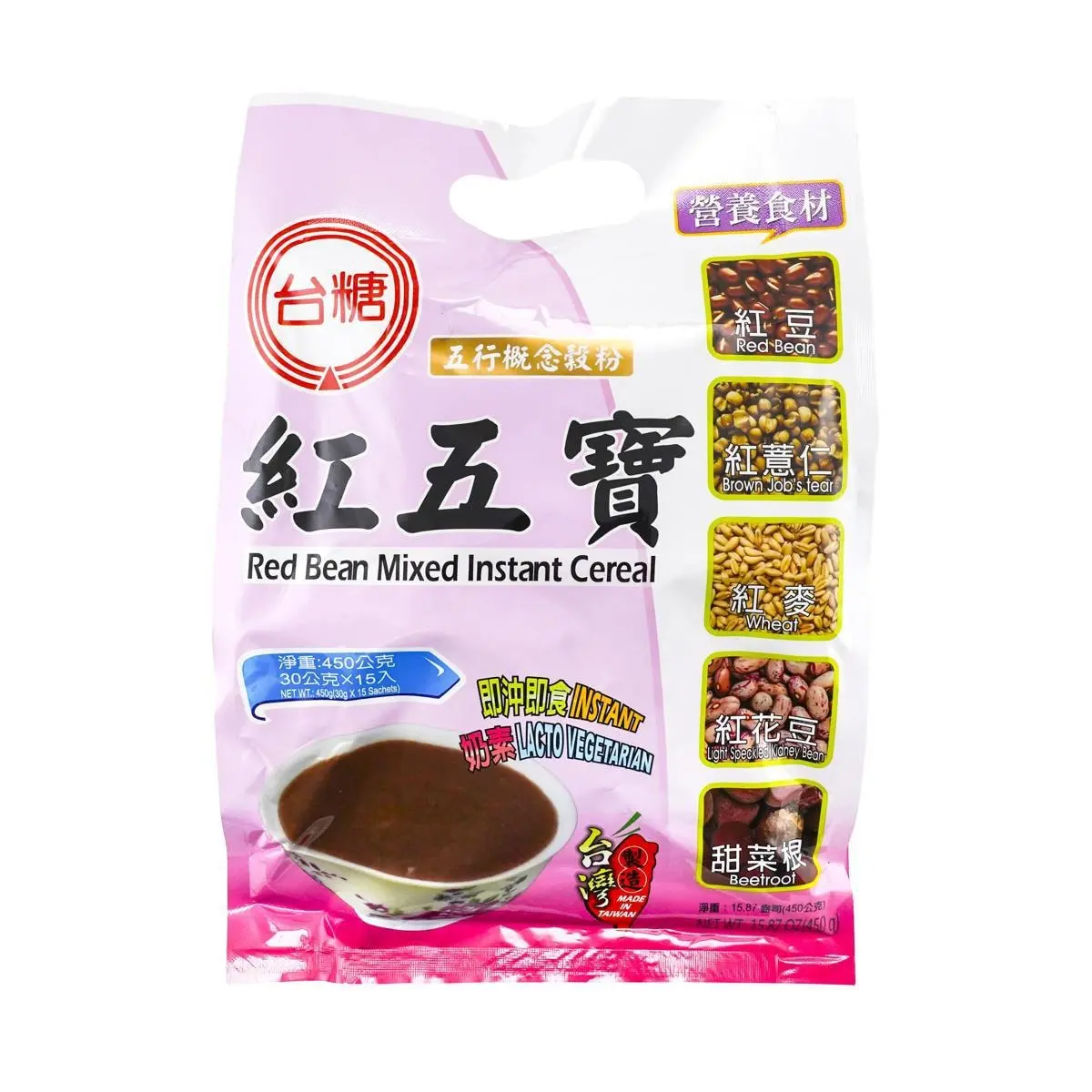 TAISUGAR Red Bean Mix Instant Cereal 15.75 oz