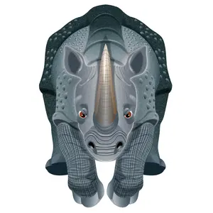 44 Inch Tall SkyZoo Rhino/Chubby Unicorn Nylon Kite