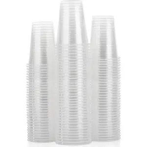 [100 Pack 8 Oz ] Plastic Cups, Plastic Cups, Clear Plastic Cups 8 Oz Clear Cups, Disposable Clear Plastic Cups Water Cups Disposable Cups, 8 Oz Water Clear Plastic Cups Clear Plastic Cups Plastic Cups