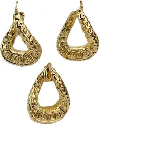 Luxury Gold Earrings & Pendant Jewelry Set