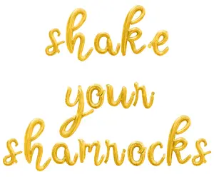 Cursive Script Letter Balloons - SHAKE YOUR SHAMROCKS 16" Inch Alphabet Letters Foil Mylar Balloon St Patricks Day Party Banner