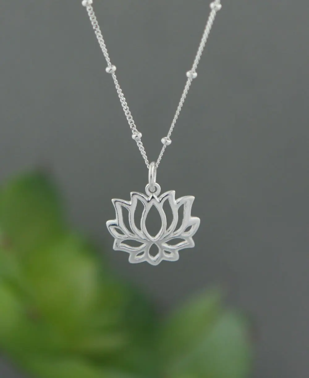 Sterling Silver Lotus Bloom Necklace