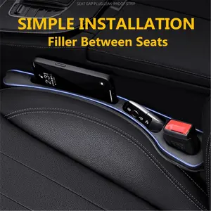 2PCS Car Seat Gap Filler between Seats Console Organizer Seat Crevice Storage Box Bag Decoration Interior Auto Accessories