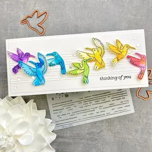 Hummingbird Textures Stencil